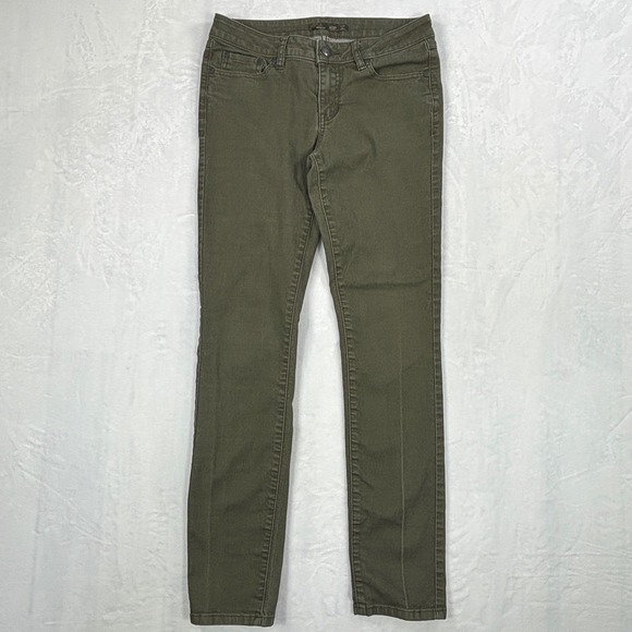 Prana Denim - Prana Jeans Womens 4/27 Olive Green Slim Straight Leg Stretch Denim Pants